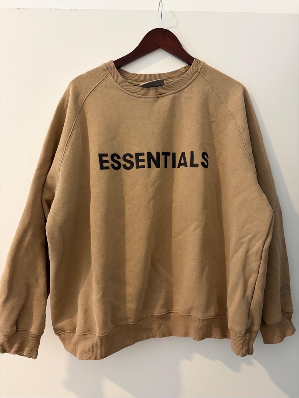 ESSENTIALS Men’s Tan Crewneck Sweatshirt